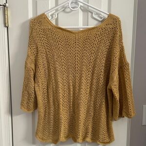 Women's Mustard Knit Sweater